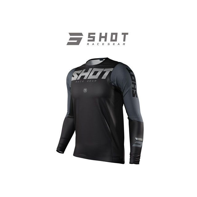 SHOT RACE GEAR エアフロージャージ AEROLITE（ブラック） サイズ XL A0A-12A1-A01-11 SHOT RACE GEAR モトクロス用品