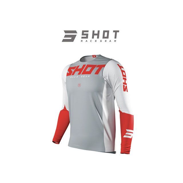SHOT RACE GEAR エアフロージャージ AEROLITE（レッド） サイズ L A0A-12A1-A04-10 SHOT RACE GEAR モトクロス用品