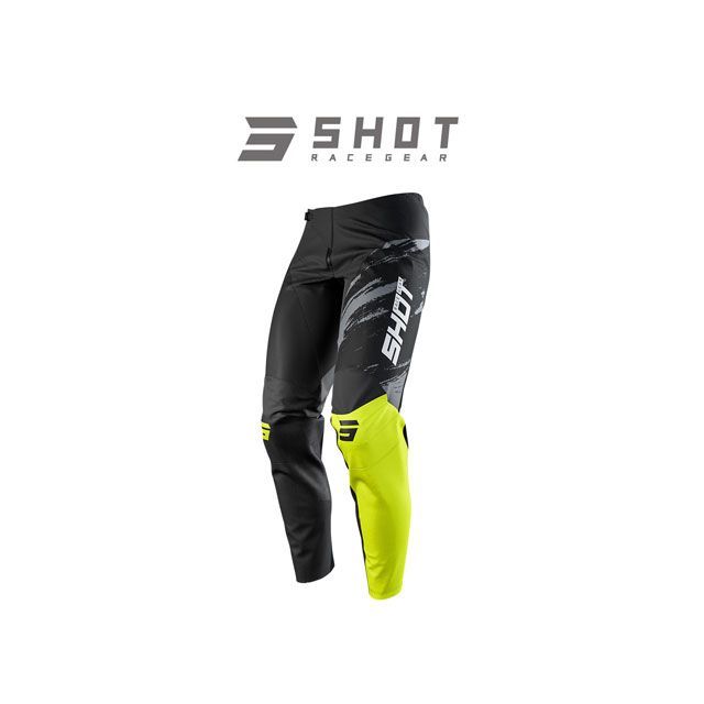 SHOT RACE GEAR パンツ CONTACT DRAW（ネオンイエロー） サイズ 32 A0A-11B2-B03-32 SHOT RACE GEAR モトクロス用品
