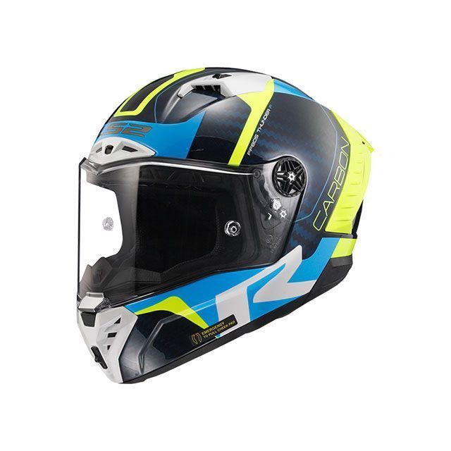 LS2 HELMETS THUNDER C GP（サンダーシージーピー） ブルーカーボンイエロー サイズ XXL 108059026XXL メーカー在庫あり エルエスツーヘルメット フルフェイスヘルメット