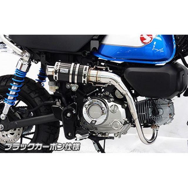 WirusWin モンキー125（8BJ-JB03）用 ツインテール アップマフラー サイレンサー ブラックカーボン仕様 ウイルズウィン マフラー本体 モンキー125
