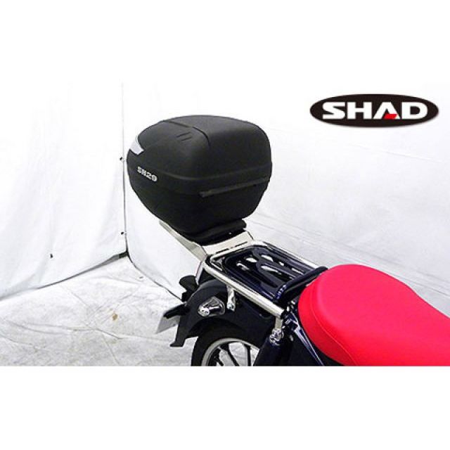 WirusWin スーパーカブ C125(2BJ-JA48)用 SHAD製リアボックス付き ダブルリアキャリア ウイルズウィン キャリア・サポート スーパーカブ C125|パークアップ 店