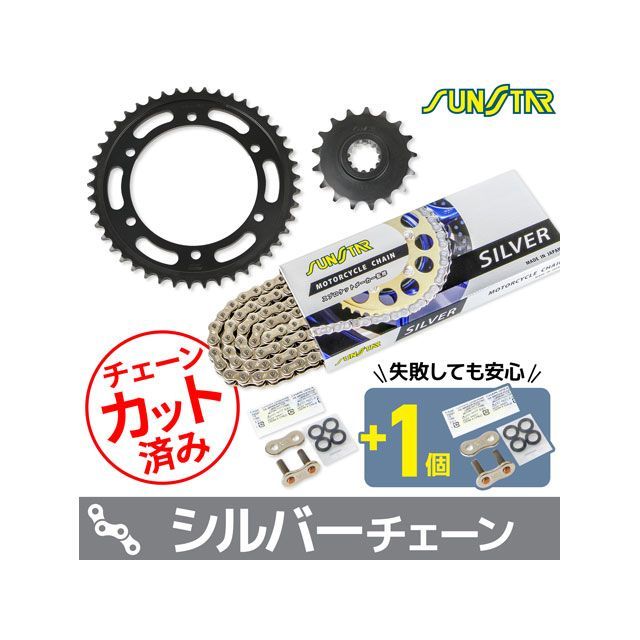 SET KS5D216 チェーン＆サンスター スプロケ 3点セット（シルバー） KS5D216 セット商品 スプロケット関連パーツ GPZ1100（海外）