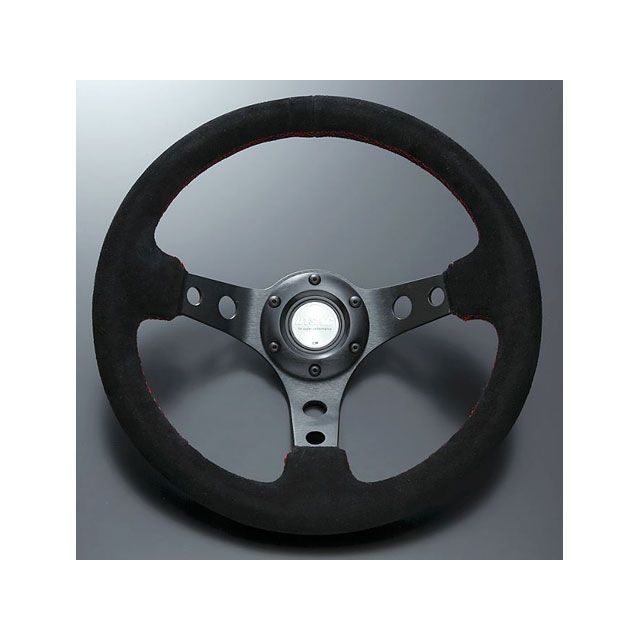 D1 SPEC DEEP70 ステアリング 35パイ バックスキン/レッドステッチ DSC-70350BSRE D1 SPEC 内装パーツ・用品