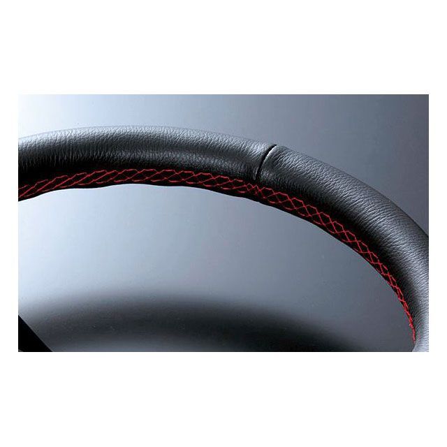 D1 SPEC FLAT-C(フラットC) ステアリング 35パイ ブラックレザー/レッドステッチ DSC-FC35RE D1 SPEC 内装パーツ・用品|パークアップ 店