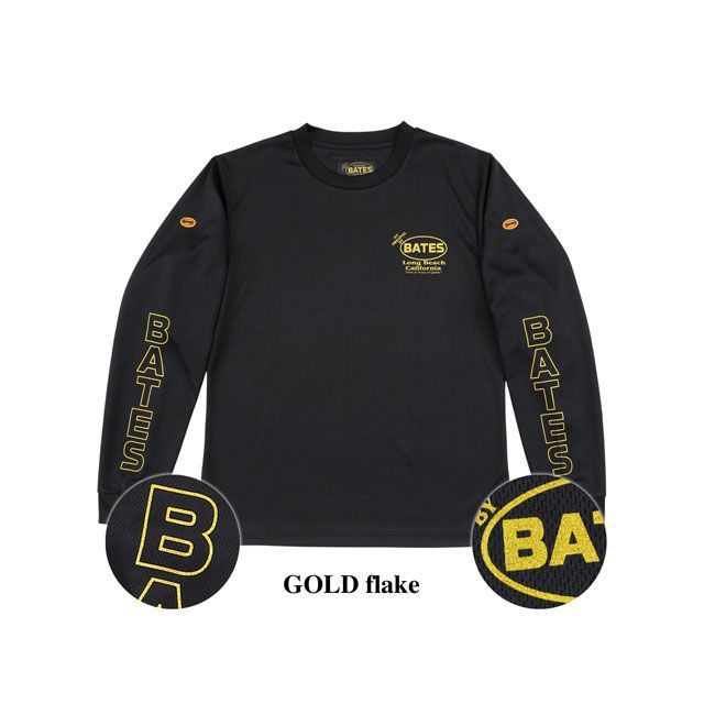 BATES BAT-L56M クールテックスロングスリーブTシャツ（ゴールドフレーク） サイズ L BAT-L56M メーカー在庫あり ベイツ カジュアルウェア