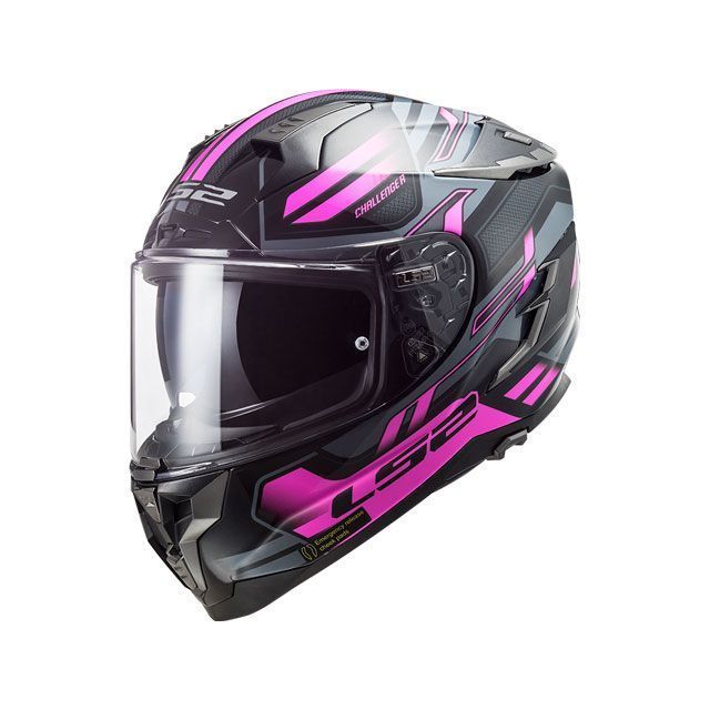 LS2 HELMETS CHALLENGER F（SPIN BLACK TITANIUM PINK） サイズ XXL 103275046XXL エルエスツーヘルメット フルフェイスヘルメット 21,824円