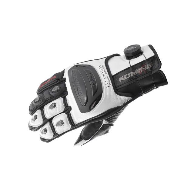 KOMINE 2022年春夏モデル GK-254 ダイアルフィットスポーツレザーグローブ（ホワイト/ブラック） サイズ S ・06-254 コミネ レザーグローブ｜パークアップ 店 9,644円