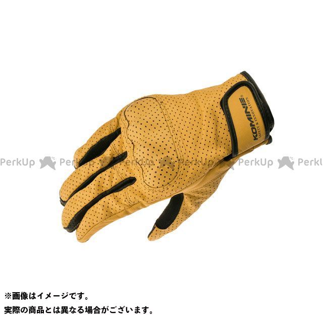 KOMINE 2022年春夏モデル GK-257 ベンティッドプロテクトレザーグローブ(キャメル) サイズ M ・06-257 コミネ レザーグローブ