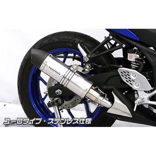 WirusWin YZF-R25（2BK-RG43J）/YZF-R3（2BL-RH13J）用 スリップオンマフラー ユーロタイプ サイレンサー ステンレス仕様 ヒートガード ポリッシュ仕上げ ウイルズウィン マフラー本体 YZF-R25 YZF-R3