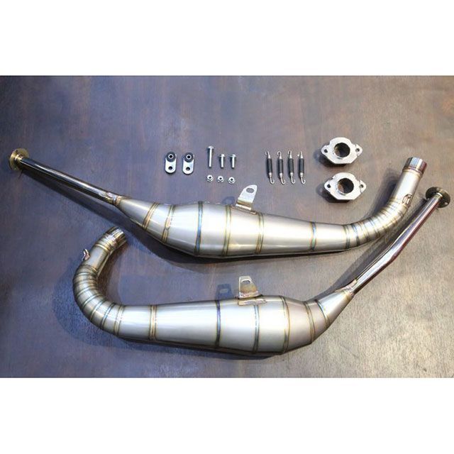 T2Racing MC21・28左右出しKACHIAGEステンレスボディー【STREET】 T2-CB-LR-031 T2レーシング チャンバー本体 NSR250