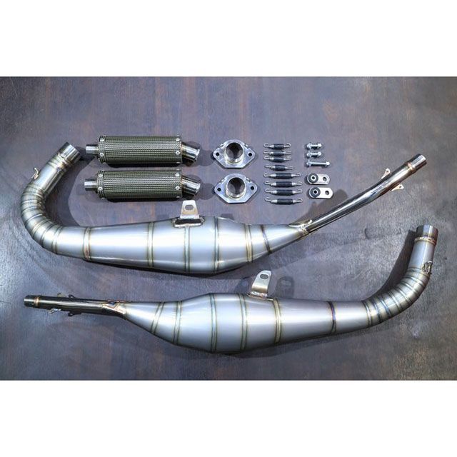 T2Racing MC21・28用ワークスチャンバーストリート ステッカー 楕円タイプ【140mm】 T2-CB-WKS-ST T2レーシング チャンバー本体 NSR250