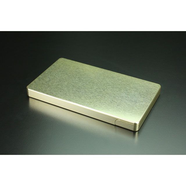GILD design ジュラルミン削り出し名刺入れ 「ソリッド」 シャンパンゴールド 49049 GILD design（mobile item） 小物・ケース類