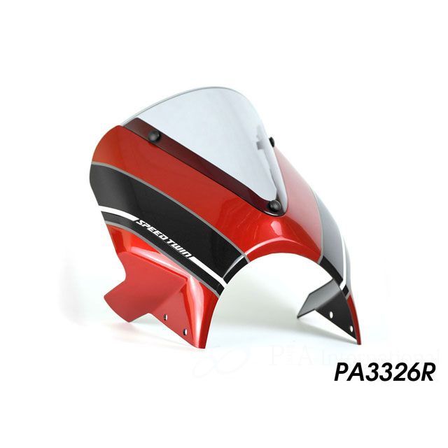 Peitzmeier ヘッドライトフェアリング（コロシレッド＆ストーム） PA3326R パイツマイヤー その他外装関連パーツ Speed Twin