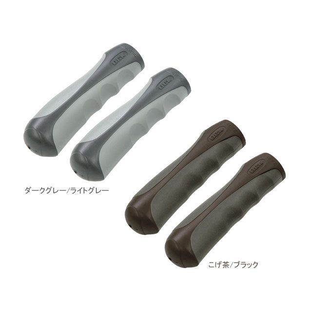 OGK技研(自転車) AG-021 グリップ(ロング ロング) (こげ茶 ブラック) OGK giken