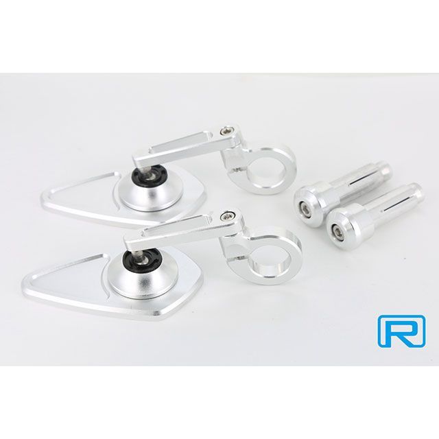 Rin Parts CNC トライアングル バーエンドミラー Ver.3（シルバー） 1101760 リンパーツ ミラー関連パーツ 汎用