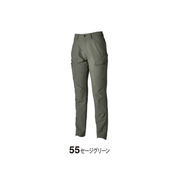 TSデザイン エコハイブリッドダブルクロスレディースカーゴパンツ(セージグリーン) サイズ
