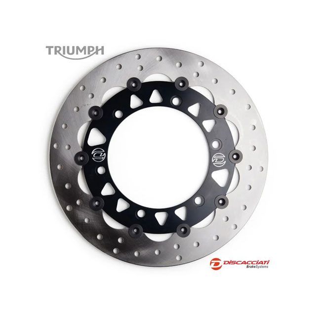 Discacciati トライアンフ フロントフローティングディスク2（インナーカラー：ブラック） FDR612 Discacciati ディスク トライアンフ