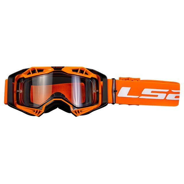 LS2 HELMETS AURA GOGGLE（ブラック オレンジ/クリアレンズ） 7201001052 メーカー在庫あり エルエスツーヘルメット オフロードゴーグル 4,907円