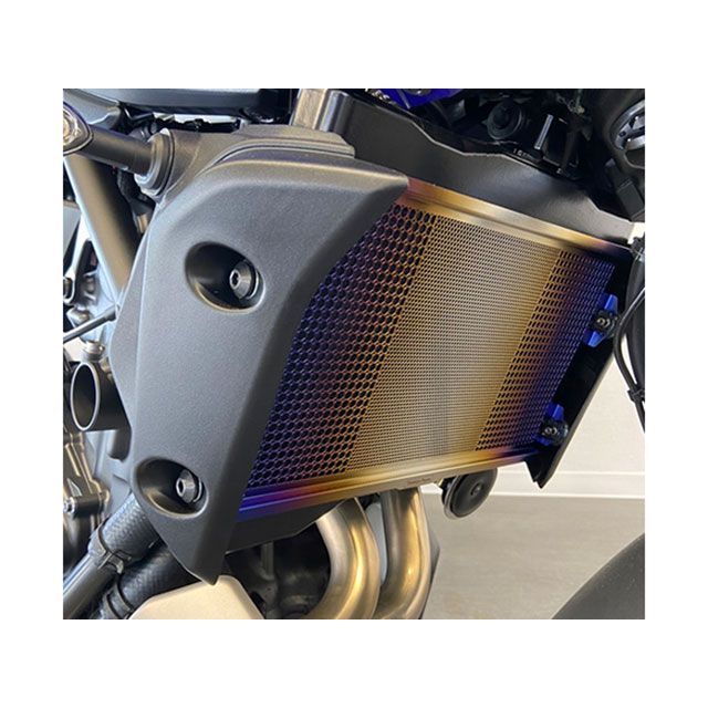 Titanium Power チタン ラジエターコアガード for YAMAHA MT07（2021-）/（ブルーグラデーション） 160121MT07A チタニウムパワー ラジエター関連パーツ MT07｜パークアップ 店