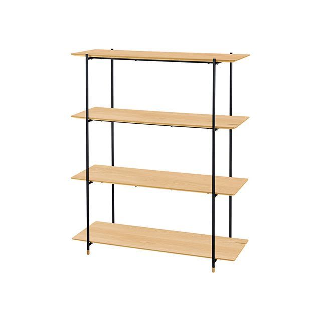 【製造業者直送】Azumaya JPB-102OAK ルカ シェルフ4段（自然的） JPB-102OAK 東谷 調度品・室内装飾