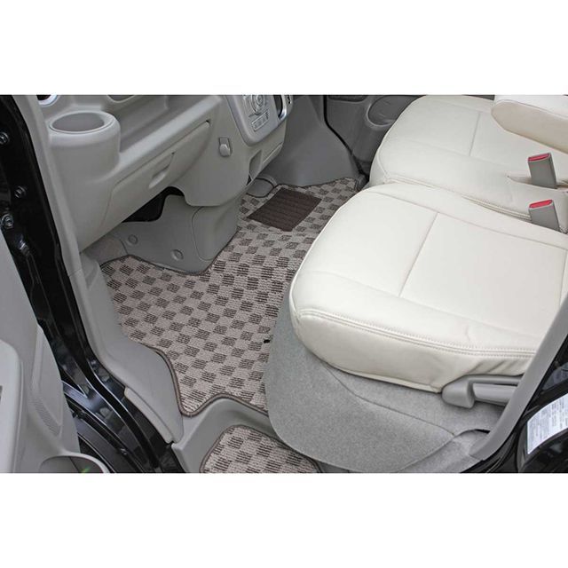 【メーカー直送】MASTER PIECE エブリ エブリィ DA17W 用 チェック フロアマット 生地色 ホワイト/ブラック IN-S73 マスターピース 内装パーツ・用品