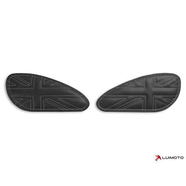 LUI MOTO タンクリーフ Union Jack カラー TEC-GRIP/ヴィンテージブラック/シルバーステッチ LM-L0900925 ルイモト タンク関連パーツ STREET CUP