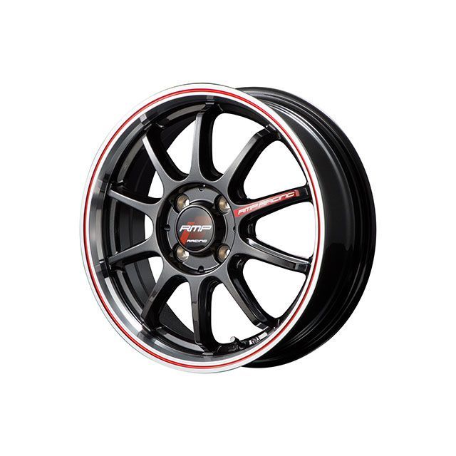 MID RMP Racing R10（CBPR クリスタルブラック/リムポリッシュ＋レッド） MID タイヤ・ホイール