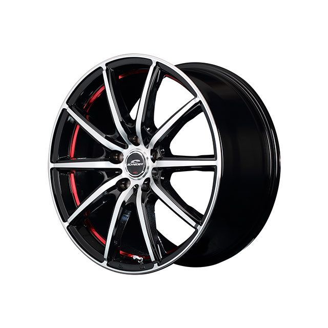 MID SCHNEDER SX-2（B4R ブラックポリッシュ＋アンダーカットレッドクリア） MID タイヤ・ホイール