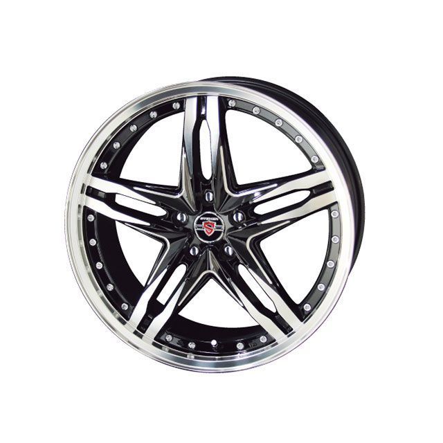 STEINER LSV 17×7.0J/インセット＋53/ホール5穴/PCD114.3/ブラックxポリッシュ STEINER タイヤ・ホイール