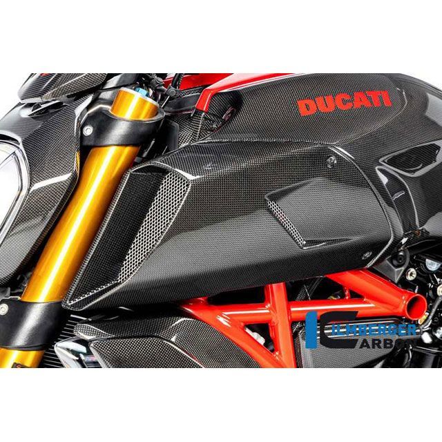 ILMBERGER エアチューブカバー 左側 グロス Diavel MY19 ｜ LKL.002.DI19G.K ilm_LKL_002_DI19G_K イルムバーガー ドレスアップ・カバー Diavel 1260
