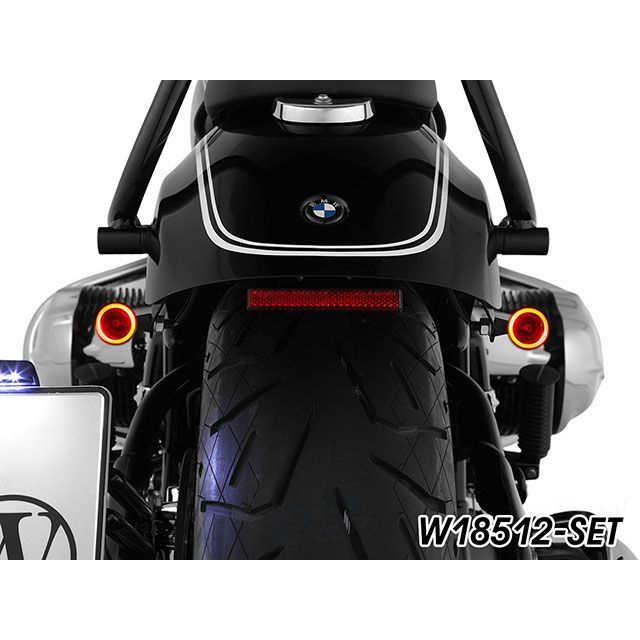 Wunderlich ライセンスプレートサポート スイングアームマウント コンプリートキット W18555-002＋KM180-200 x2（ウインカー；ブラック） W18512-SET ワンダーリッヒ その他外装関連パーツ R18