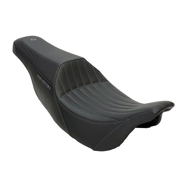 kens-factory 2008Up Two-Up seat GRAY ステッチ KFS-01G ケンズファクトリー シート関連パーツ ツーリング|パークアップ 店