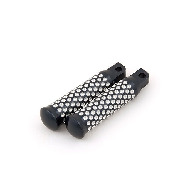 kens-factory Black Dimpled Passenger 5-011 ケンズファクトリー ステップ ハーレー用