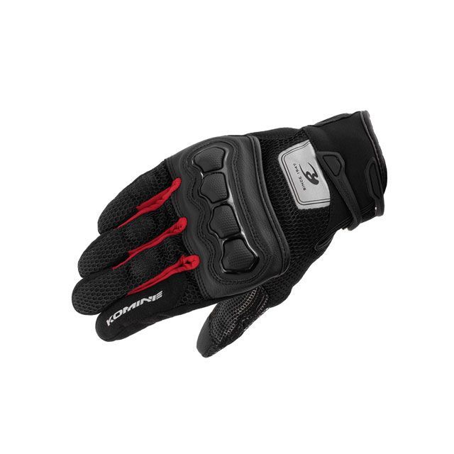 KOMINE GK-2153 プロテクト3Dメッシュグローブ（ブラック レッド） サイズ L ・06-2153 メーカー在庫あり コミネ メッシュグローブ