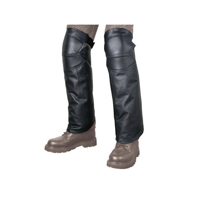 Rough&Road RR5869 レザーレッグカバー（ブラック） サイズ STANDARD RR5869BK2 メーカー在庫あり ラフ＆ロード パンツ