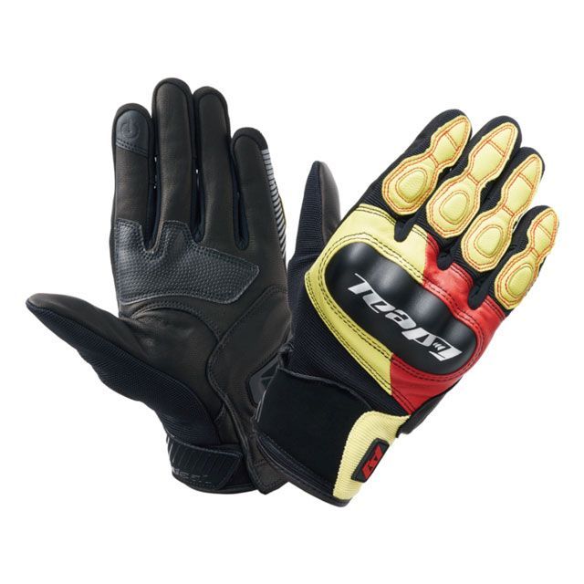 IDEAL 2023春夏モデル ID-015 HERITAGE(ヘリテージ) レッド/イエロー/ブラック サイズ S ID015/RDYLBK/S メーカー在庫あり アイディール ライディンググローブ