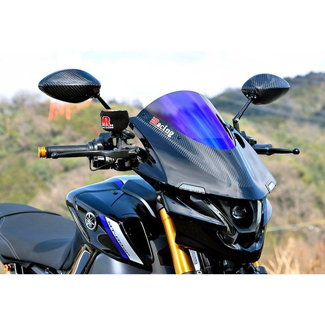 Magical Racing アッパーカウル LEDウインカービルトインタイプ 素材 FRP黒×平織カーボン製 カラー クリア 001-MT0922-W400 マジカルレーシング カウル・エアロ MT-09/SP