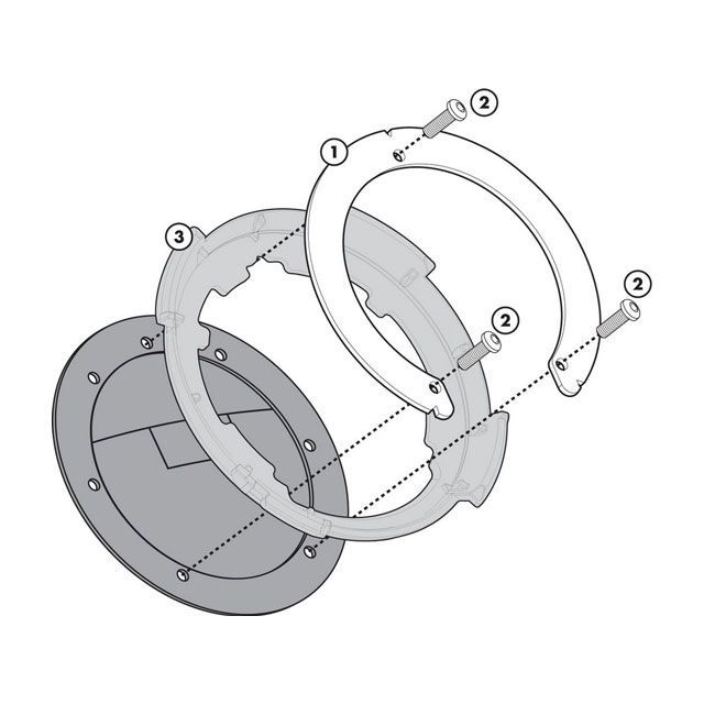 GIVI タンクロック タンクバック用フィッティング メタルフランジ for CBF 600S/ CBF 600N（04-11） givi_BF03 ジビ その他
