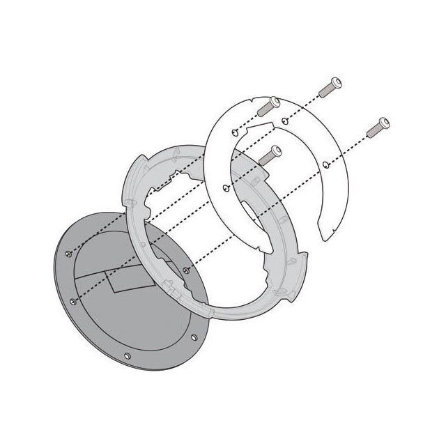 GIVI タンクロック タンクバック用フィッティング メタルフランジ for Duke 125（11） givi_BF12 ジビ その他