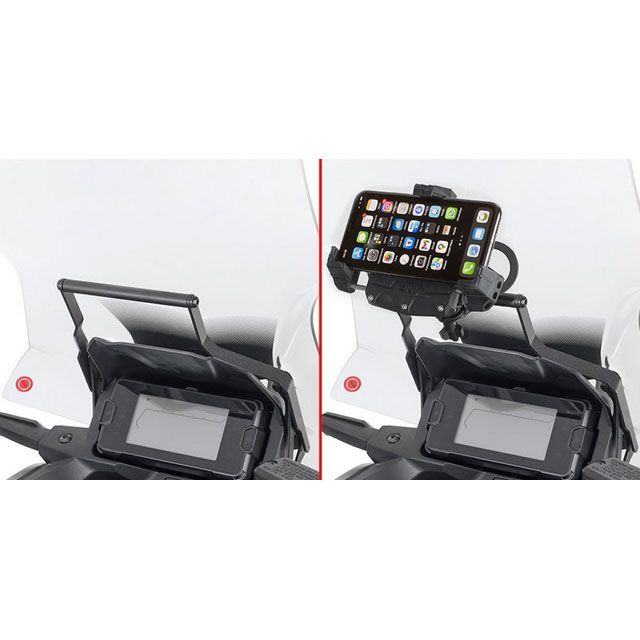 GIVI Fairing upper bracket to be mounted behind the windshield to install S902A, S920M, S920L, S921 and GPS-Smartphone holder …