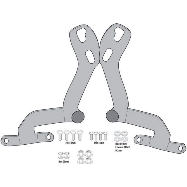 GIVI AL6416A specific fitting kit to mount Race Cafe Screen 100AL， 100ALB， 140A， 140S on Triumph Scrambler 1200 givi_AL6416A ジ&hellip;｜パークアップ 店