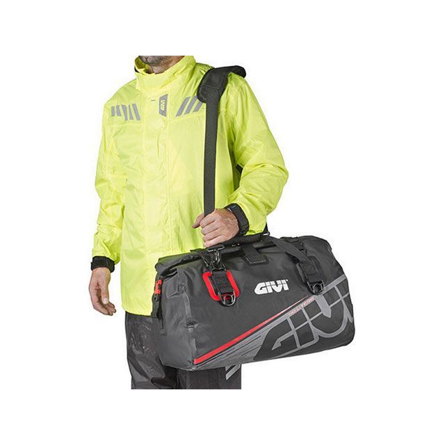 GIVI Easy-T Waterproof - roll bag with shoulder strap 40 L black / gray / red givi_EA115GR ジビ その他|パークアップ 店