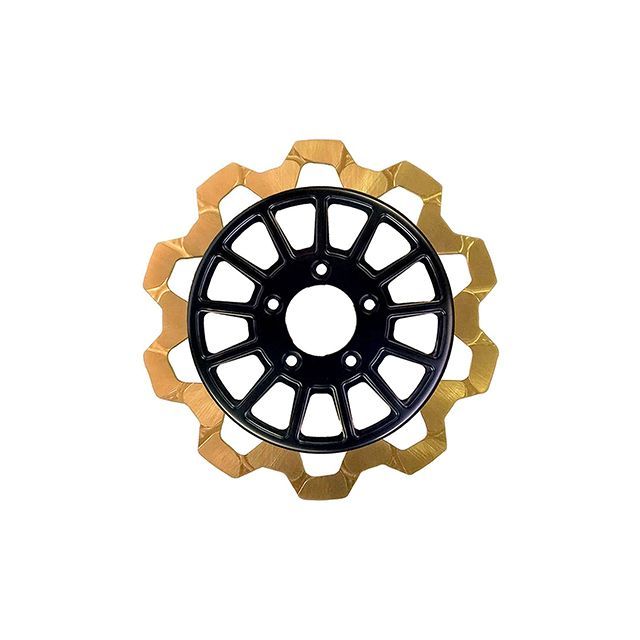 LyndallBrakes BOW-TIE/13SPOKE 11.8in 7mm厚 リア(ゴールド/ブラック) ・029430 LyndallBrakes ディスク V-ROD ツーリング