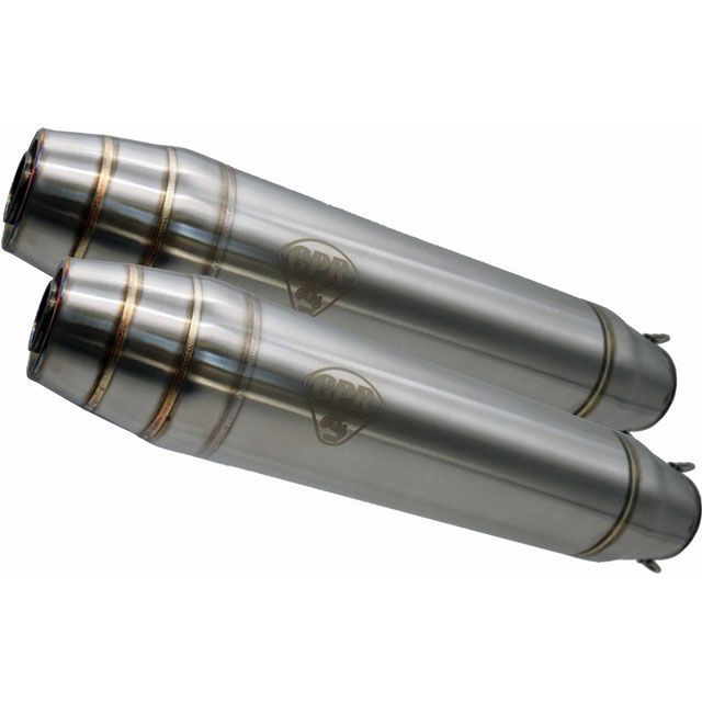 G.P.R. Exhaust System Suzuki Sv 650 - S 1999/02 Double universal Homologated silencer without link pipesDeeptone Inox Cafe Rac…