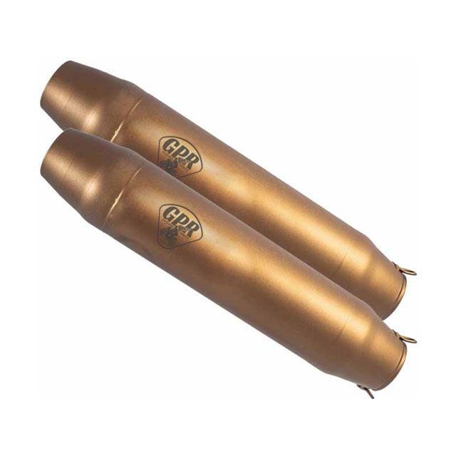 G.P.R. Exhaust System Moto Guzzi Quota 1100 Es 1998/2001 Double universal Homologated silencer without link pipesDeeptone Bron… 76,457円