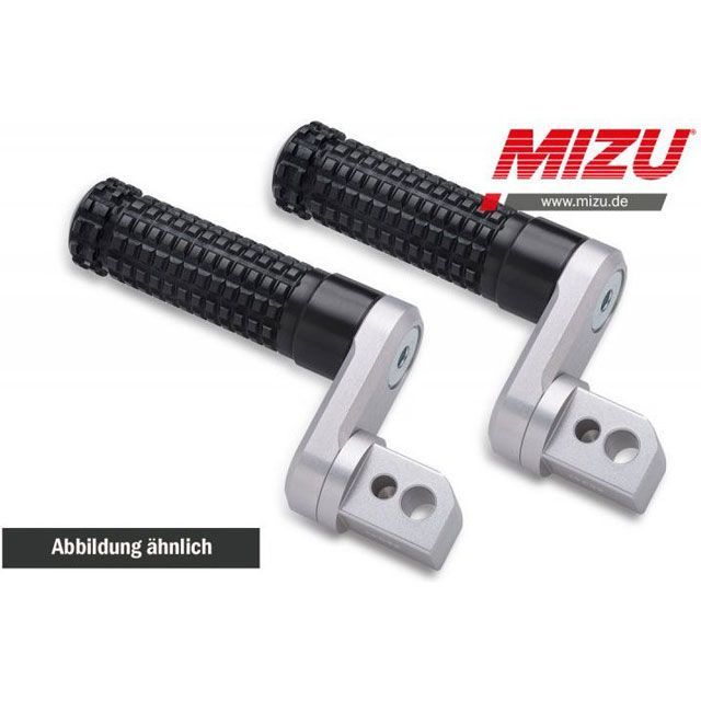 MIZU アジャスタブル レーシング パッセンジャーフットペグ ABE認可品 シルバー/ブラック ｜ 409TS3320007 mizu_409TS3320007 ミズ ステップ 990 Super Duke - R