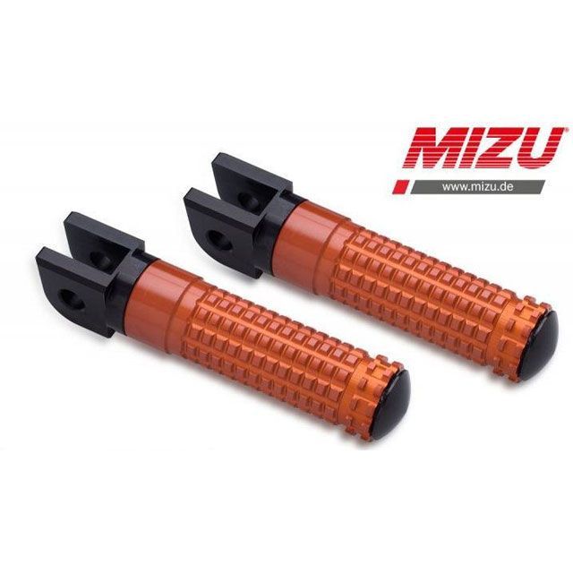 MIZU レーシングフットペグ ABE認可品 ブラック/オレンジ ｜ 409SO1110001 mizu_409SO1110001 ミズ ステップ