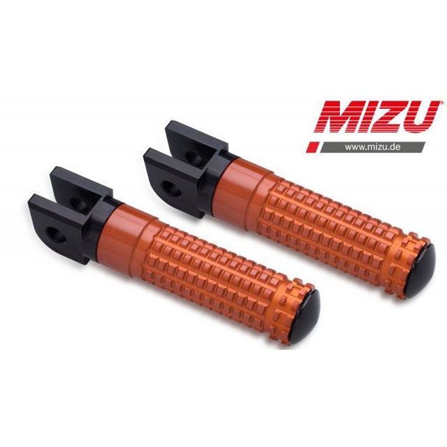 MIZU レーシングフットペグ ABE認可品 ブラック/オレンジ ｜ 409SO1110014 mizu_409SO1110014 ミズ ステップ
