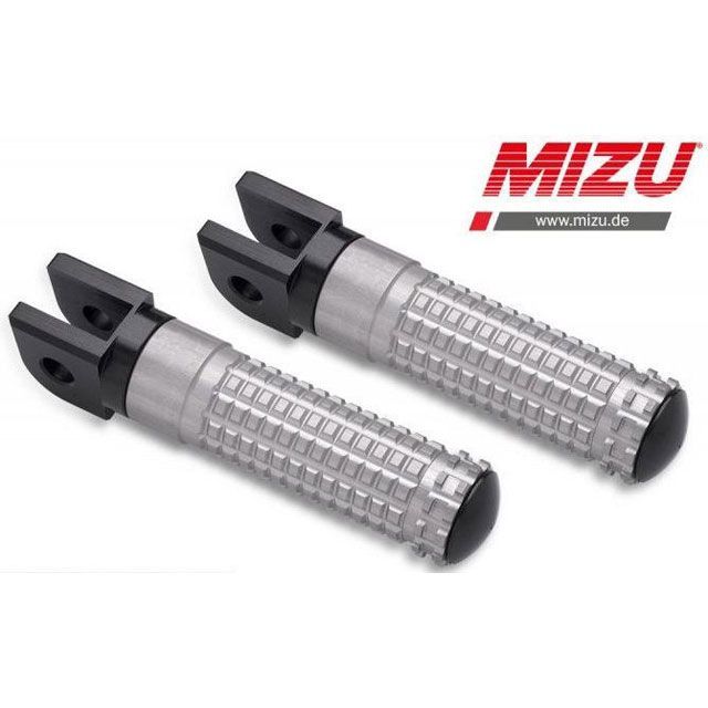 MIZU レーシングフットペグ ABE認可品 ブラック/シルバー ｜ 409ST1110012 mizu_409ST1110012 ミズ ステップ